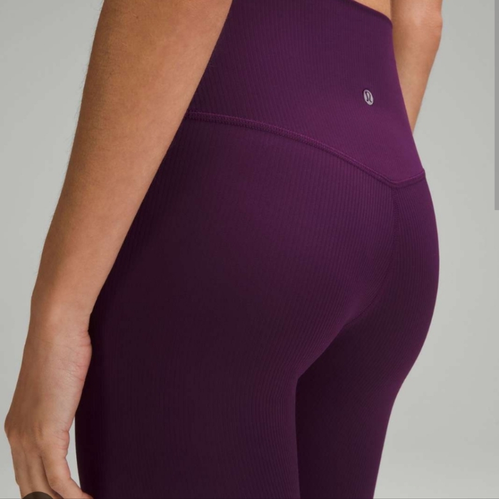 Lululemon Align Ribbed High-Rise Crop 23"Dramatic Magenta Size 8
